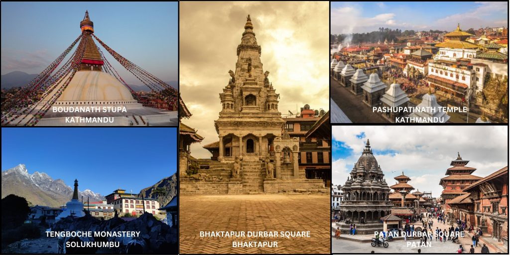 Images of world heritage sites enlisted in the world heritage lists.
