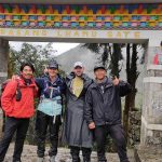 trekkers happily posing with clients while they were in Nepal to explore Everest region.