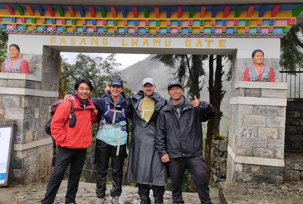 trekkers happily posing with clients while they were in Nepal to explore Everest region.