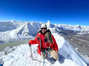 Sonam Tamang after summiting Island Peak