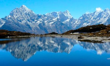 panoramic view of kongde lake